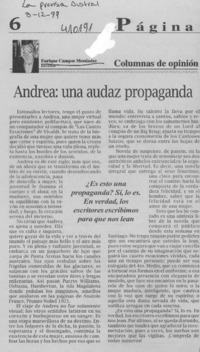 Andrea, una audaz propaganda  [artículo]