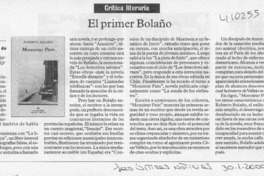 El primer Bolaño  [artículo] Javier Aspurúa