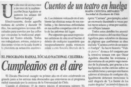Cuentos de un teatro en huelga  [artículo] María Cristina Menares