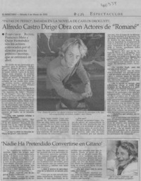 Alfredo Castro dirige obra con actores de "Romané" (entrevista)