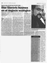 Díaz Eterovic husmea en el negocio ecológico