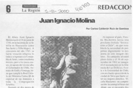 Juan Ignacio Molina  [artículo] Carlos Calderón Ruiz de Gamboa
