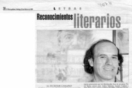 Reconocimientos literarios  [artículo] Ximena Villanueva