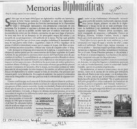 Memorias diplomáticas  [artículo] Hernán Poblete Varas