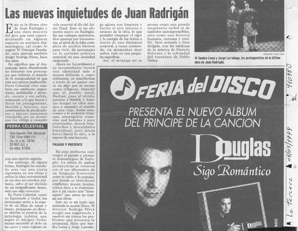 Las nuevas inquietudes de Juan Radrigán  [artículo] Leopoldo Pulgar I.