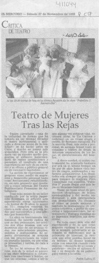 Teatro de mujeres tras las rejas  [artículo] Pedro Labra H.