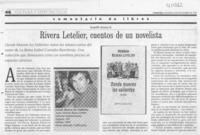 Rivera Letelier, cuentos de un novelista  [artículo] Rodolfo Arenas R.