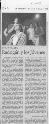 Radrigán y los jóvenes  [artículo] Juan Antonio Muñoz H.