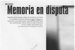 Memoria en disputa  [artículo] Ximena Villanueva