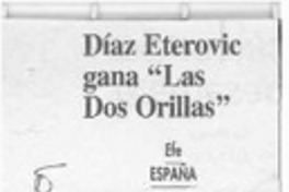Díaz Eterovic gana "Las dos orillas"  [artículo]