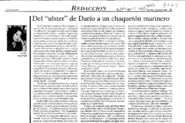 Del "ulster" de Darío a un chaquetón marinero  [artículo] Sara Vial