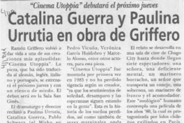 Catalina Guerra y Paulina Urrutia en obra de Griffero