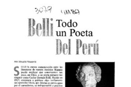 Belli todo un poeta del Perú  [artículo] Ignacio Valente