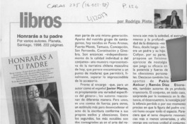 Honrarás a tu padre  [artículo] Rodrigo Pinto