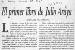 El primer libro de Julio Araya  [artículo] Bernardo Chandía Fica