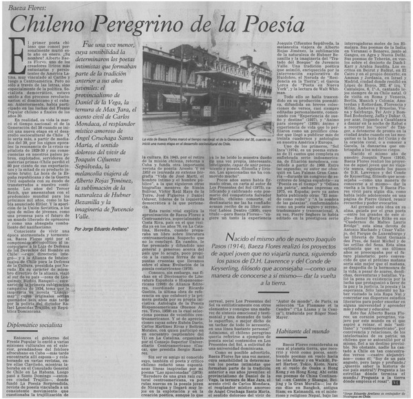 Chileno peregrino de la poesía