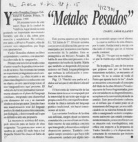 "Metales pesados"  [artículo] Isabel Amor Illanes