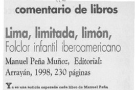 Lima, limitada, limón  [artículo] Juan Antonio Massone