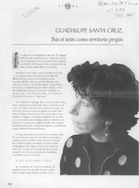 Guadalupe Santa Cruz, tras el texto como territorio propio  [artículo] Loreto Chávez Orellana