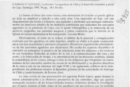 Los agustinos de Chile y el desarrollo económico y social de Cuyo  [artículo] Marciano Barrios Valdés