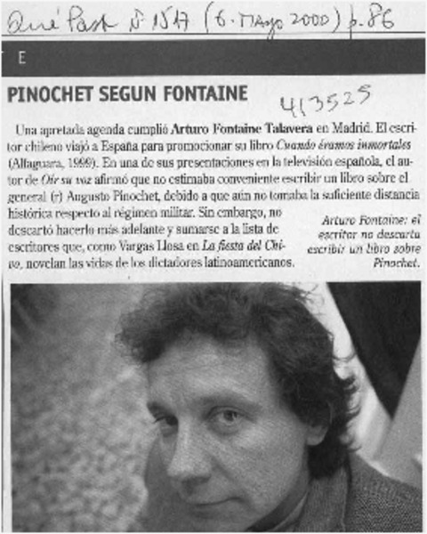 Pinochet según Fontaine