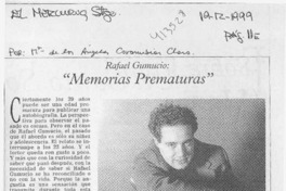 "Memorias prematuras"  [artículo] María de los Angeles Covarrubias Claro
