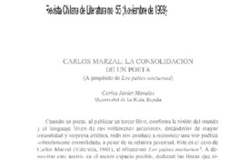 Carlos Marzal, la consolidación de un poeta
