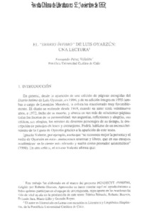 El "Diario íntimo" de Luis Oyarzún, una lectura