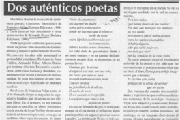 Dos auténticos poetas  [artículo] Jaime Valdivieso