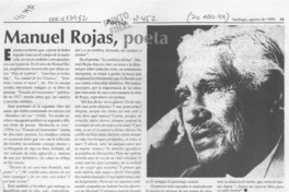Manuel Rojas, poeta  [artículo] Alejandro Lavquén