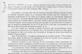 Chilensia pontificia  [artículo] Ignacio Ducasse M.