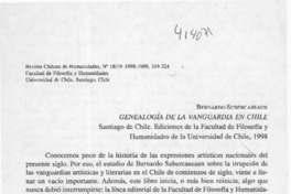 Genealogía de la vanguardia en Chile