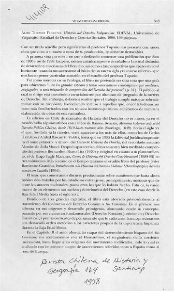 Historia del Derecho  [artículo] Eduardo S. Escanilla Abarza