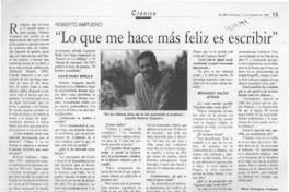 "Lo que me hace más feliz es escribir"  [artículo] Mario Rodríguez Ordenes