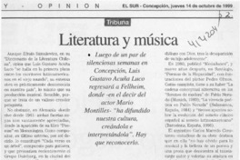 Literatura y música  [artículo] Sergio Ramón Fuentealba