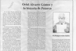 Oriel Alvarez Gómez y la historia de Petorca  [artículo] Benigno Avalos Ansieta