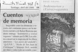 Cuentos de memoria  [artículo] Hernán Soto