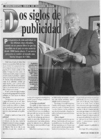 Dos siglos de publicidad  [artículo] Enrique Inostroza Romero