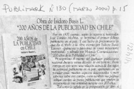 "200 años de la publicidad en Chile"  [artículo]