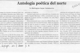 Antología poética del norte  [artículo] Wellington Rojas Valdebenito