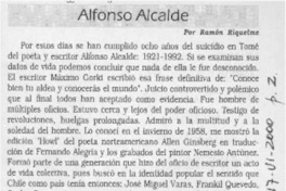 Alfonso Alcalde  [artículo] Ramón Riquelme