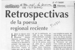 Restrospectiva de la poesía regional reciente  [artículo] Mariano López