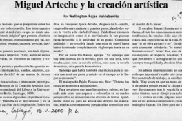 Miguel Arteche y la creación artística