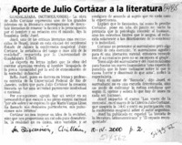 Aporte de Julio Cortázar a la literatura  [artículo]
