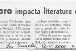 Nuevo libro impacta literatura chilena  [artículo]