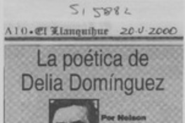 La poética de Delia Domínguez  [artículo] Nelson Navarro Cendoya