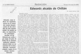 Edwards alcalde de Chillán  [artículo] Claudio Martínez Cerda