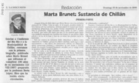Marta Brunet, sustancia de Chillán  [artículo] Alejandro Witcker