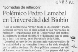 Polémico Pedro Lemebel en Universidad del Biobío  [artículo]