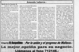 Amanda Labarca  [artículo] Darío de la Fuente D.